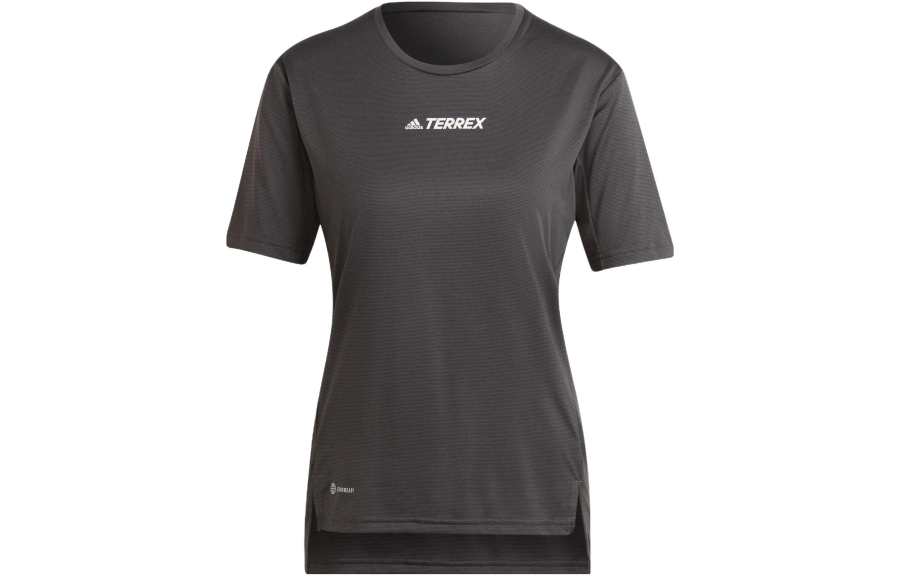 Adidas Adidas Terrex T Shirts Women's Black Crew Neck Moderate Straight Fit