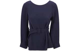 PAROSH T Shirts Women's Marine Blue Crew Neck Moderate Other