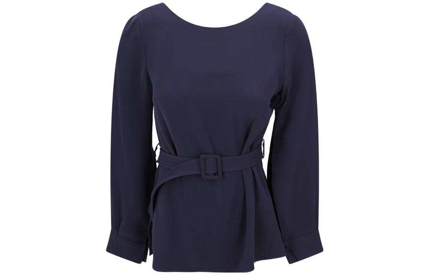 PAROSH T Shirts Women's Marine Blue Crew Neck Moderate Other