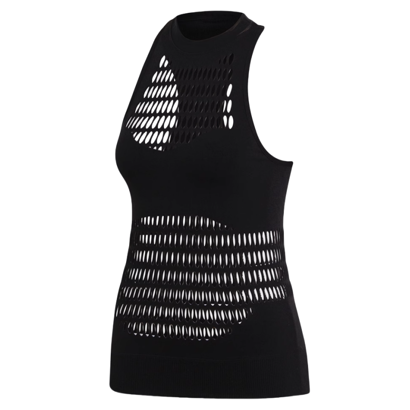 Adidas Adidas Tank Tops Women's Black Crew Neck Moderate Racerback