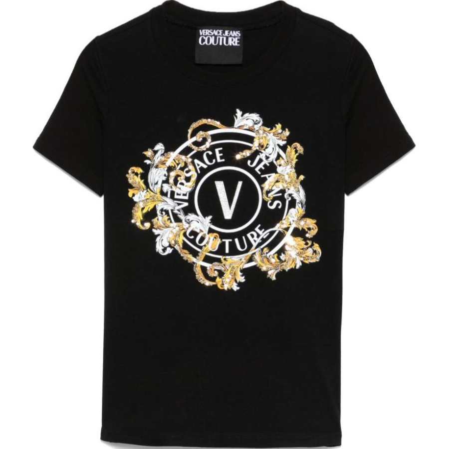 Versace Jeans Couture Baroque Logo Crewneck T-Shirt