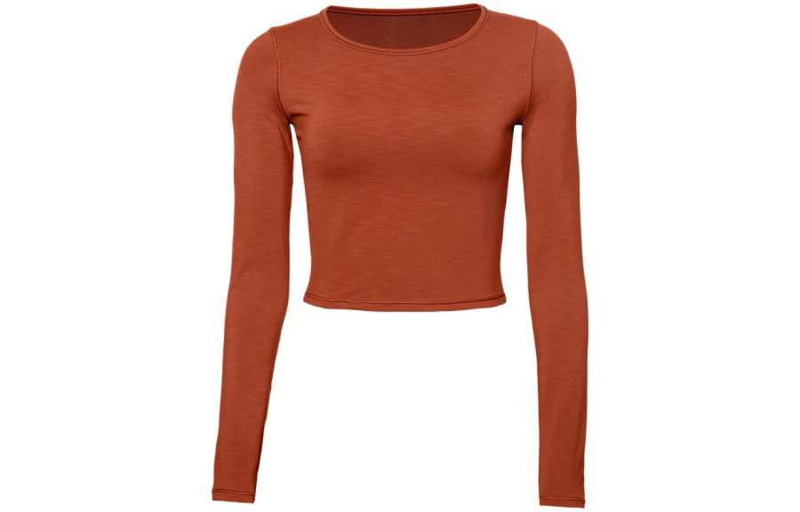 Lululemon Wunder Train Crop Tops Women's Crew Neck Moderate