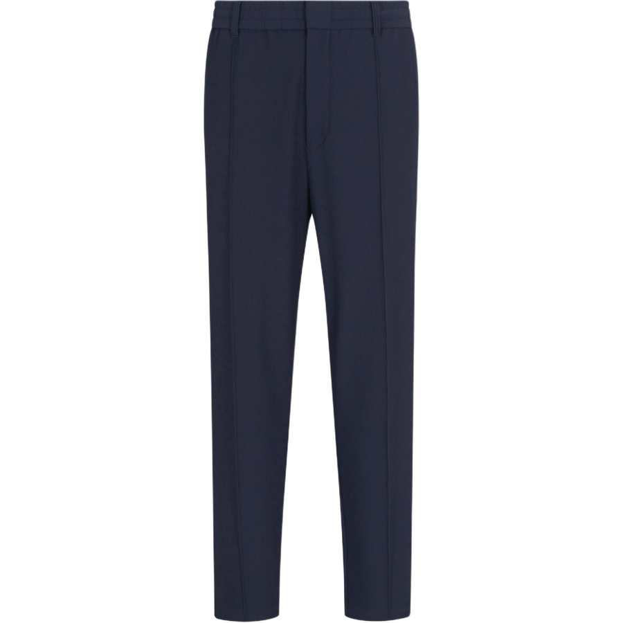 EMPORIO ARMANI Canneté effect Stretch Nylon Trousers With Ribs