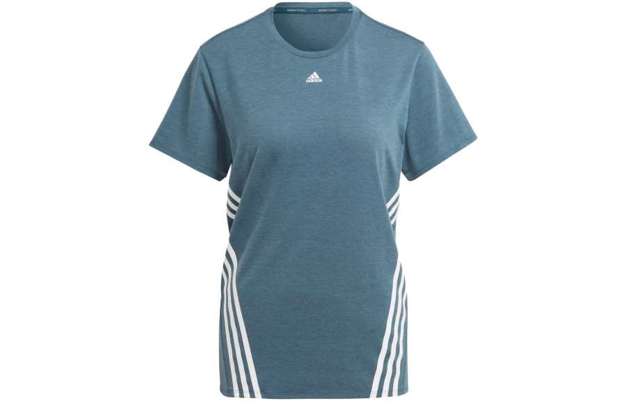 Adidas Adidas T Shirts Women's Night Blue Crew Neck Moderate Straight Fit