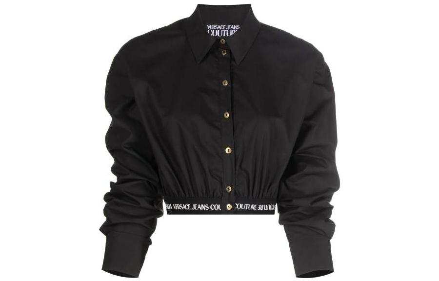 VERSACE JEANS COUTURE FW22 Crop Top Women's Black