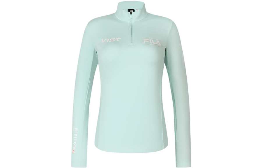FILA Regular Long Sleeved T Shirt Women's Eggshell Green