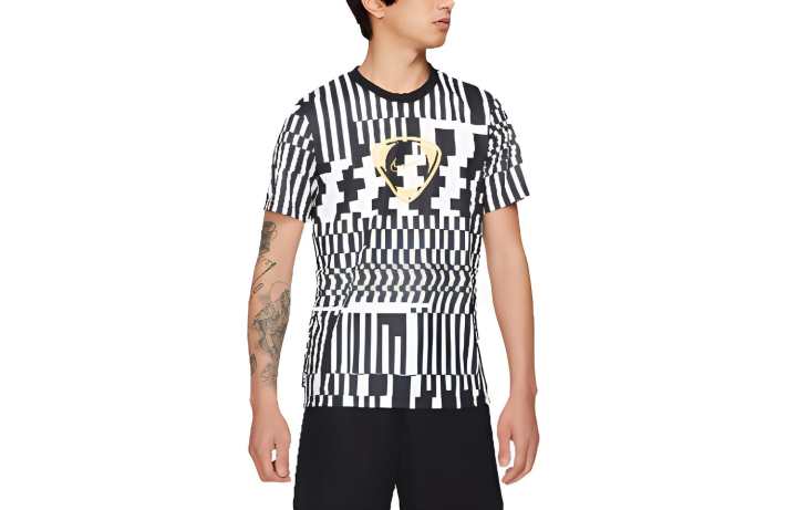Nike Nike Dri Fit Soccer Jerseys Men's Black White Moderate Straight Fit