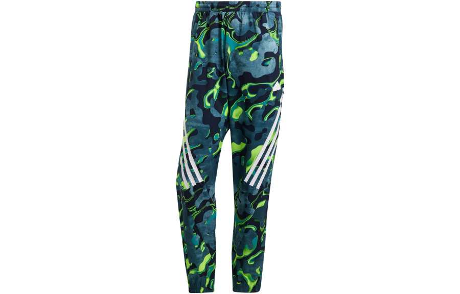 Adidas Adidas Future Icons Allover Print Tracksuit Bottoms Sports Pants Men's Night Blue