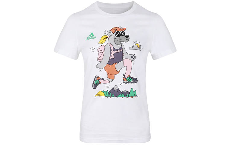 Adidas Adidas T Shirts Women's White Crew Neck Moderate Straight Fit