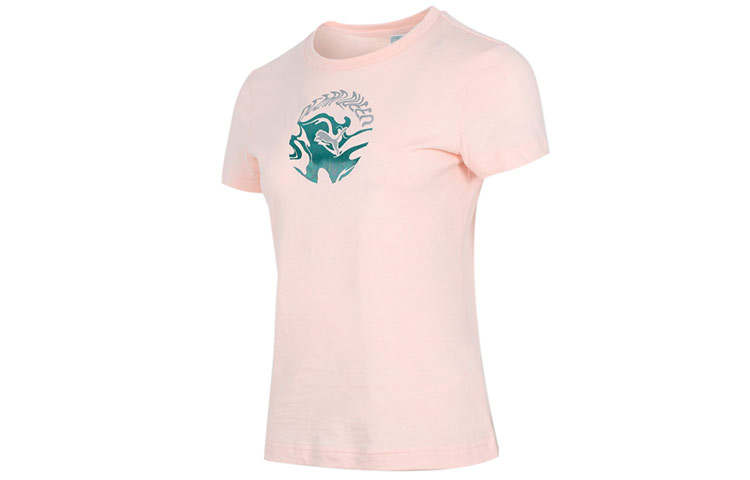 PUMA T Shirts Women's Pink Crew Neck Moderate Other