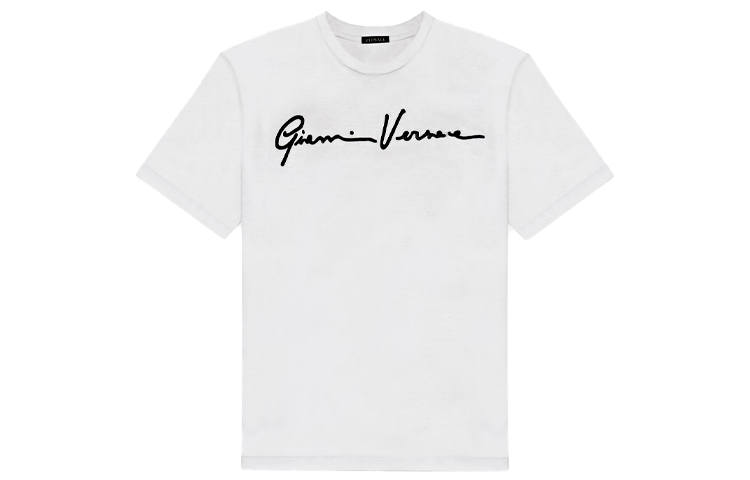 VERSACE T Shirts Women's White Crew Neck Moderate Straight Fit