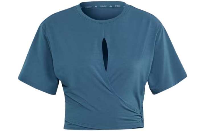 Adidas Adidas T Shirts Women's Night Blue Crew Neck Moderate Other