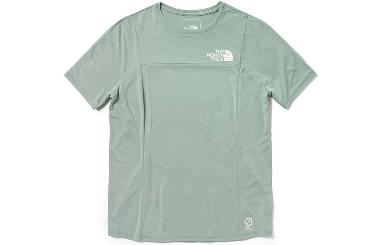 THE NORTH FACE T Shirts Women's Green Crew Neck Moderate Straight Fit