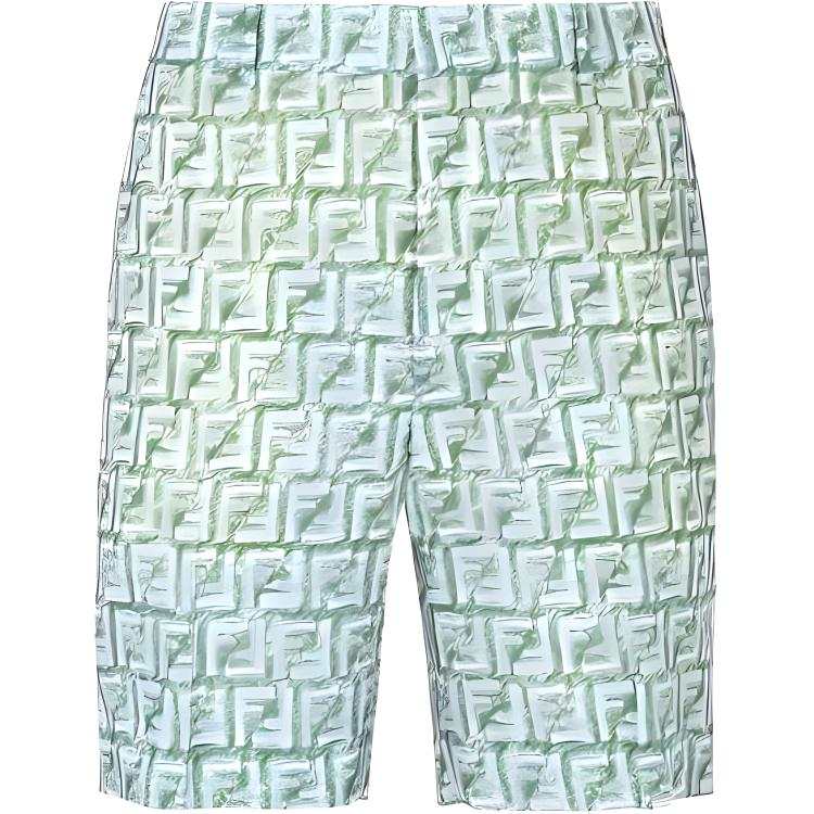 FENDI All-Over Ff Printed Belt-looped Shorts