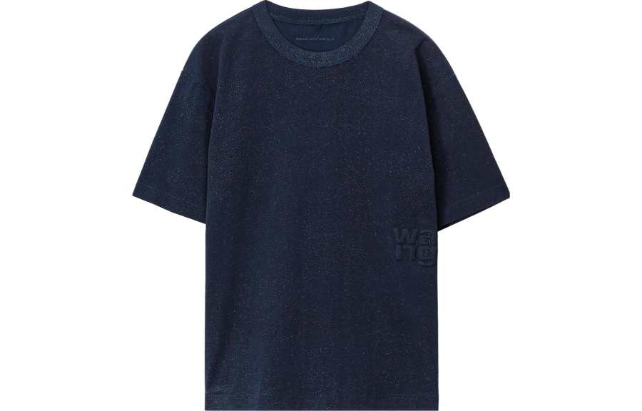Alexander Wang T Shirts Women's Blue Crew Neck Moderate Straight Fit