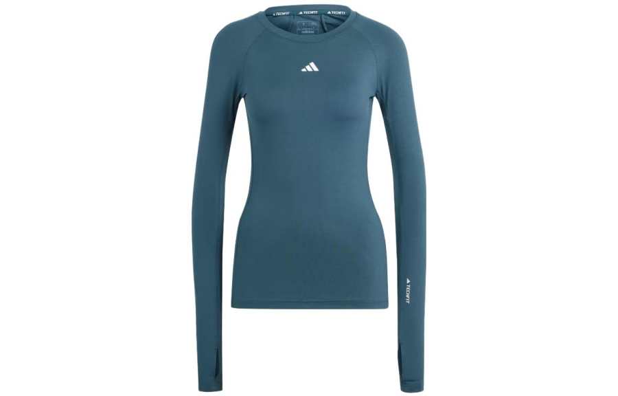 Adidas Adidas T Shirts Women's Night Blue Crew Neck Moderate Straight Fit