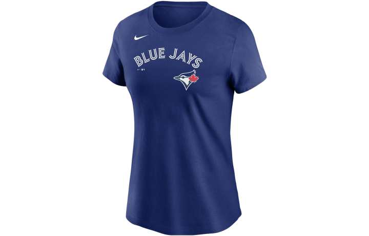 Nike Nike T Shirts Women's Blue Crew Neck Moderate Straight Fit