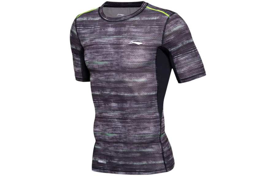 Li-Ning Li Ning Fitness Clothing Men's Standard Black Print Moderate Straight Fit