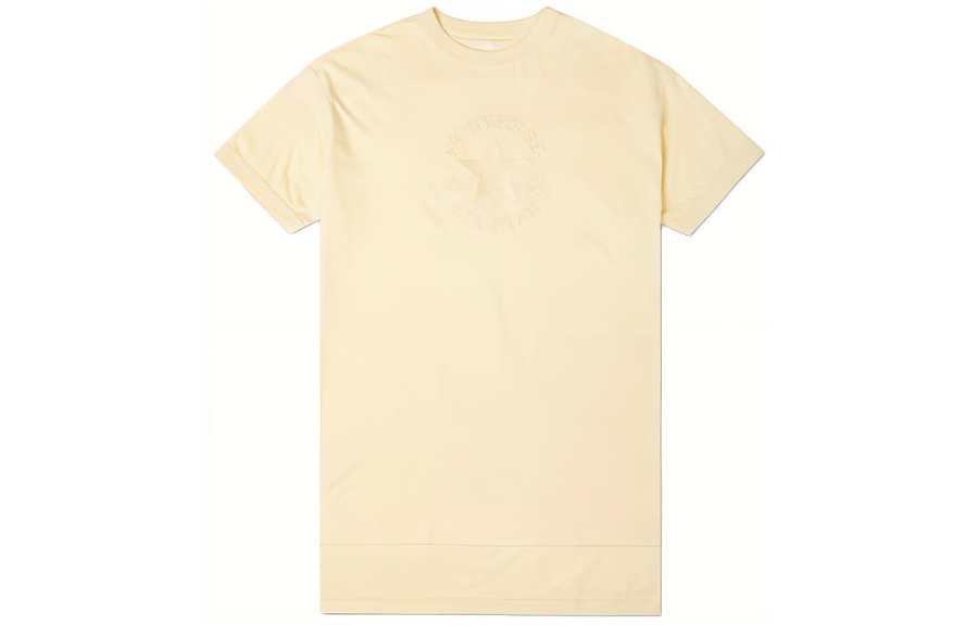 Converse Drop Shoulder Sleeve T Shirt Women's Light Yellow