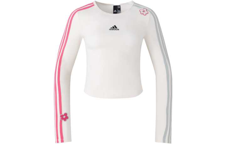 Adidas Adidas Set in Sleeve T Shirt Women's Pink White
