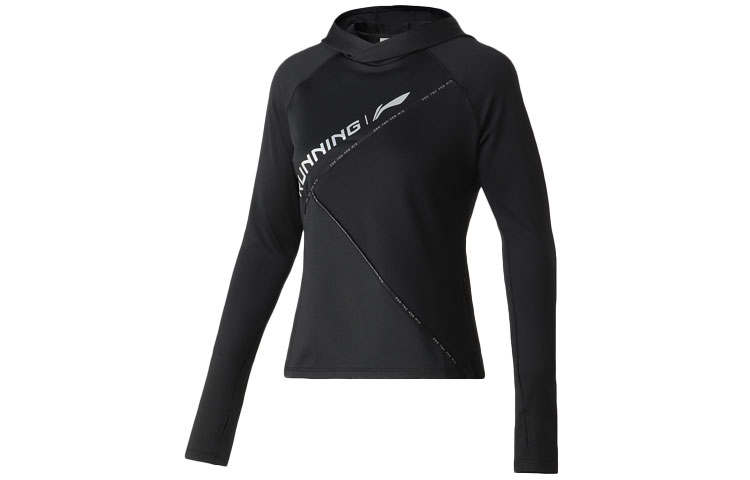 Li-Ning Li Ning Running Collection Raglan Sleeve T Shirt Women's New Standard Black
