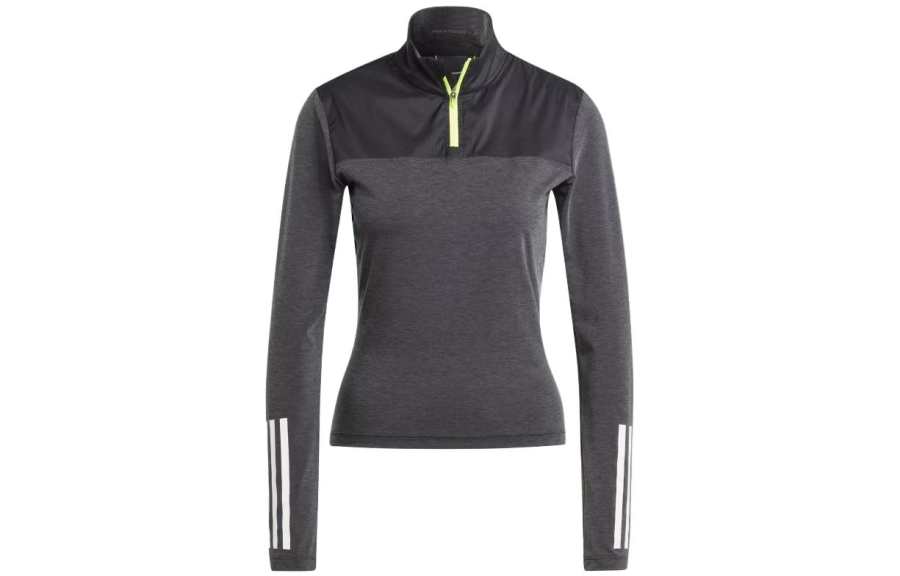 Adidas Adidas Cycling T Shirts Women's Gray Stand Collar Moderate Straight Fit