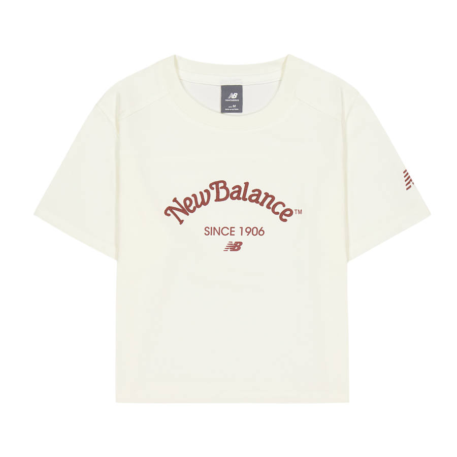 New Balance New Balance Drop Shoulder Sleeve T Shirt Women's Ivory White