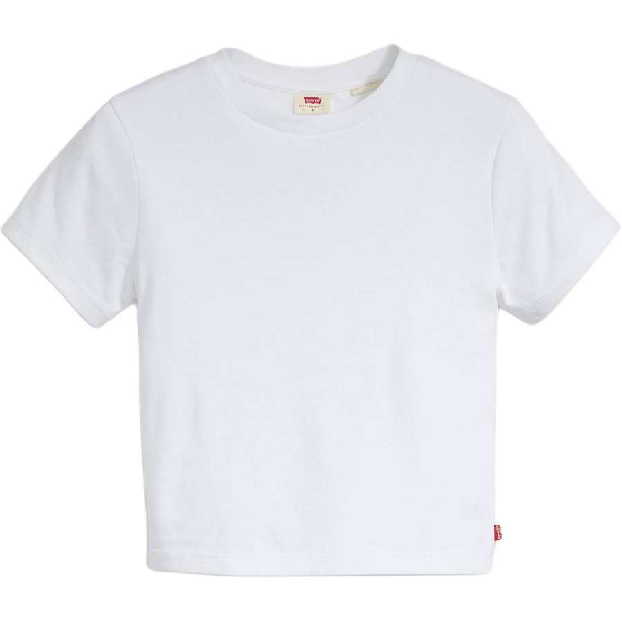 Levis T Shirts Women's White Crew Neck Moderate Other