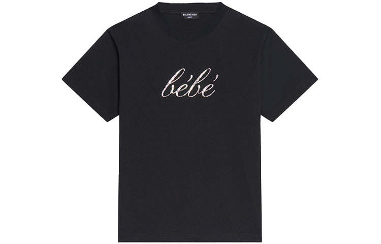Balenciaga SS22 Regular T Shirt Women's Black Slim Fit