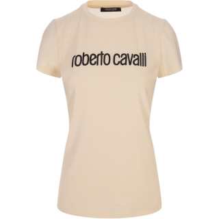 Roberto Cavalli logo-embroidered stretch-cotton T-shirt