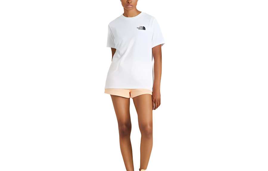 THE NORTH FACE T Shirts Women's White Crew Neck Moderate Straight Fit