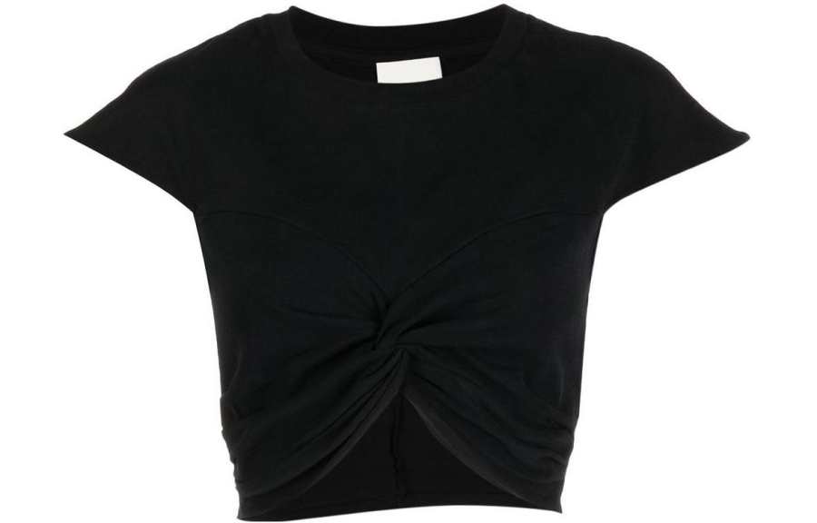 ISABEL MARANT Crop Tops Women's Black Crew Neck Moderate
