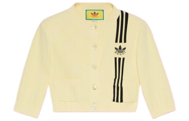 GUCCI Adidas X GUCCI Cropped Cardigan 'Yellow'
