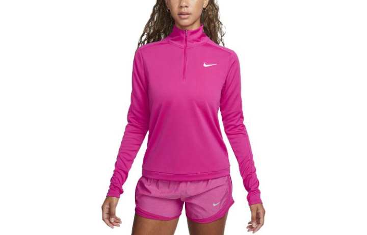 Nike Nike T Shirts Women's Rose Red Stand Collar Moderate Straight Fit