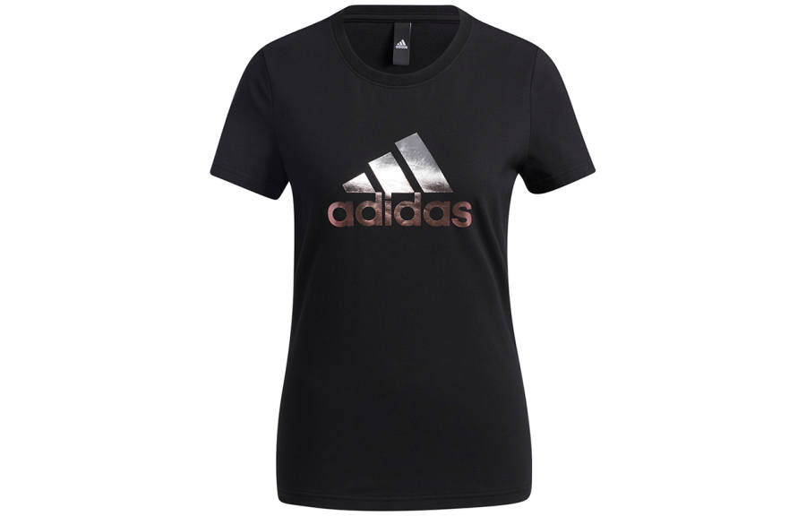 Adidas Adidas T Shirts Women's Black Crew Neck Moderate Straight Fit