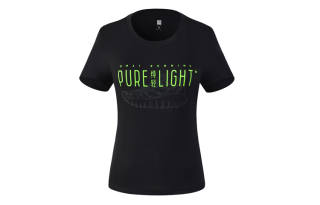BMAI Running T Shirts Women's Pure Light Black Thin