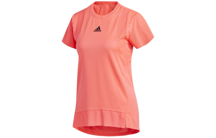 Adidas Adidas T Shirts Women's Pink Crew Neck Moderate Straight Fit