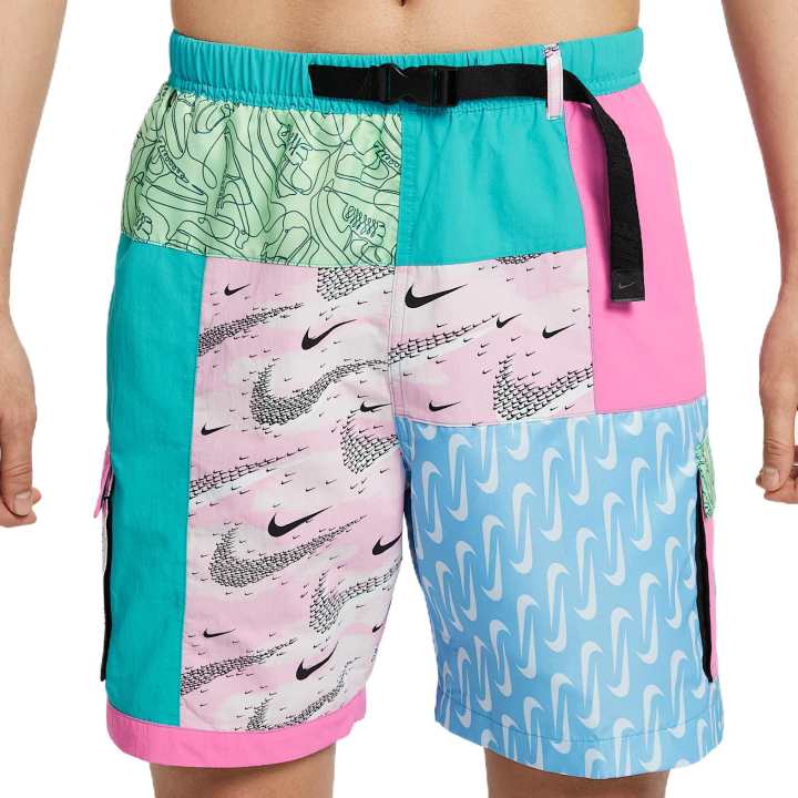 Nike Nike Casual Shorts Men's Cactus Green/Playful Pink/Aqua Blue