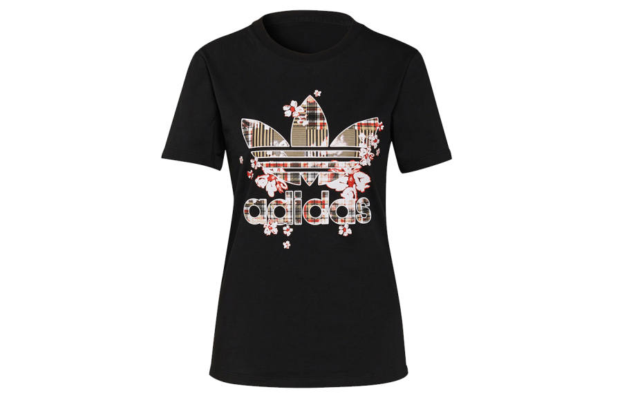 Adidas Originals Set in Sleeve T Shirt Women's Black