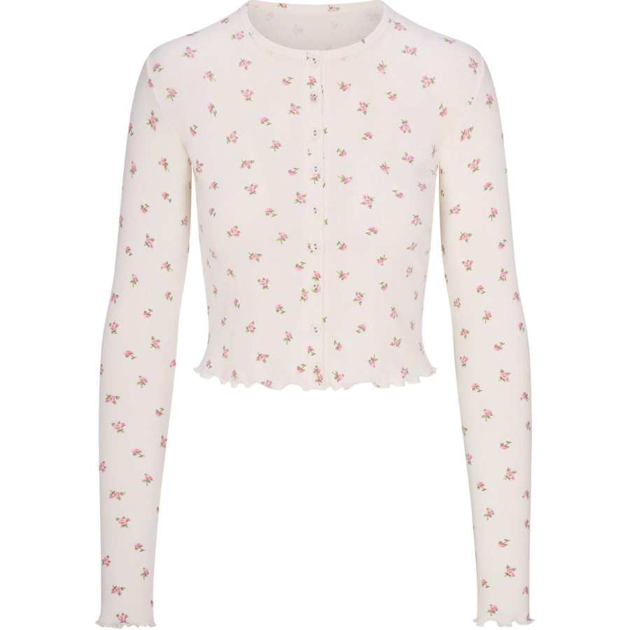 Skims Valentine's Day Collection T Shirt Women's Marble Pink Rosebud Print/Marble Pink Rose Bud Print