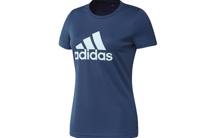 Adidas Adidas T Shirts Women's Blue Crew Neck Moderate