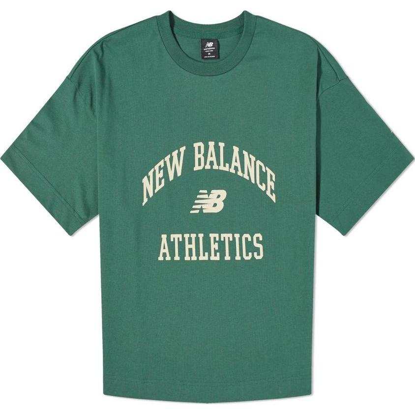 New Balance New Balance T Shirts Women's Green Crew Neck Moderate Straight Fit