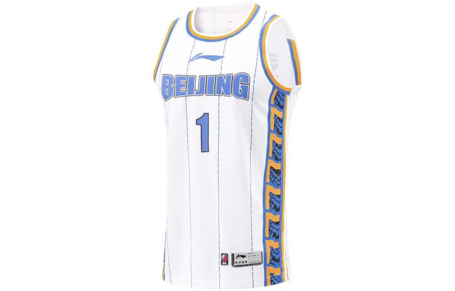 Li-Ning Li Ning CBA Collection Basketball Jersey 23 24 Season, Beijing Team League Edition Zeng Fanbo Men's