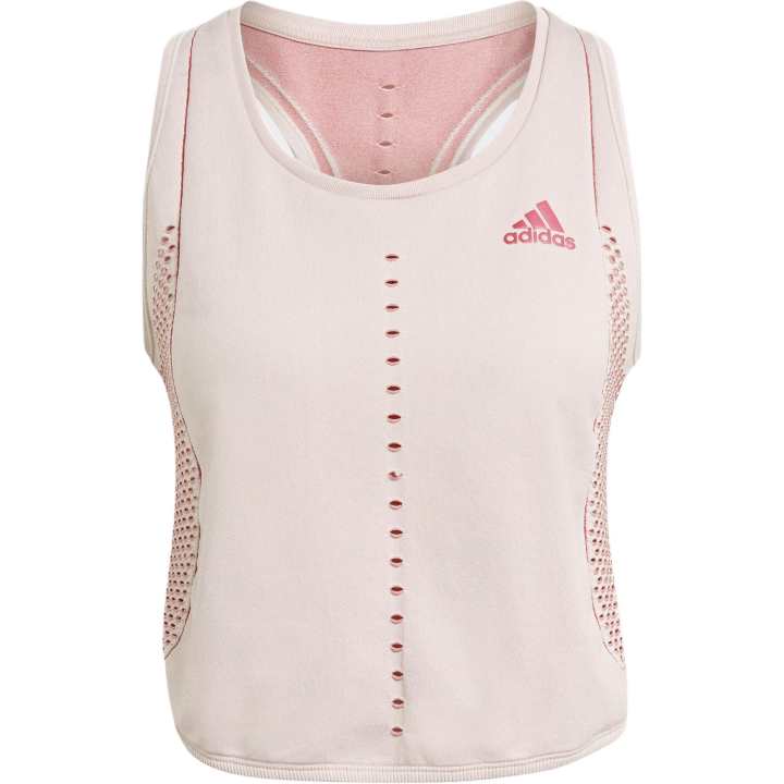 Adidas Adidas Tank Tops Women's Ivory Crew Neck Moderate Racerback