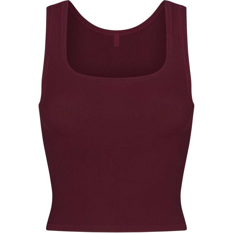 Skims Tank Top Women's Bordeaux Wine