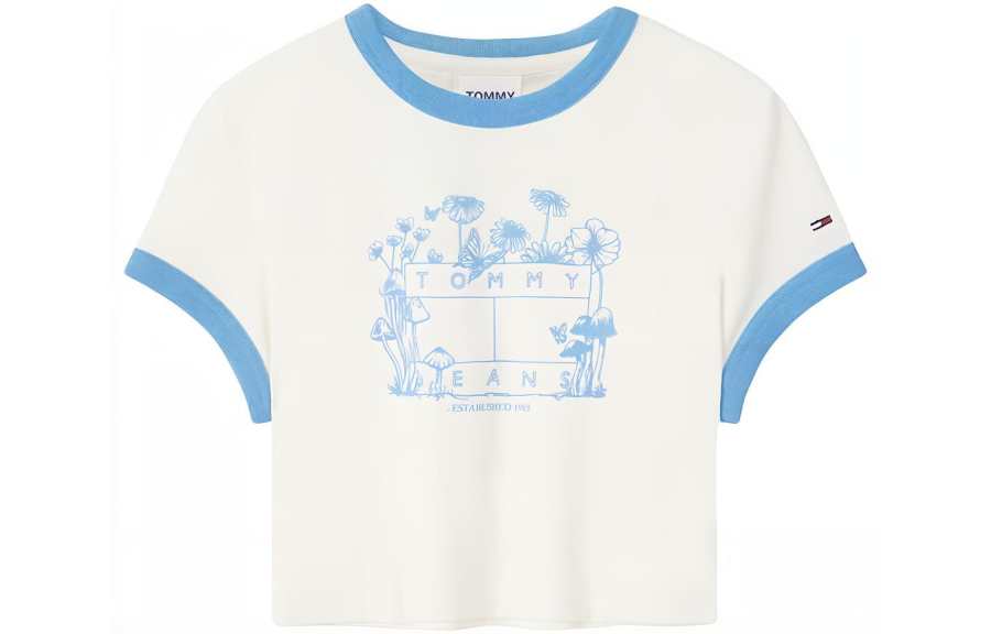 Tommy Hilfiger T Shirt Women's Blue White