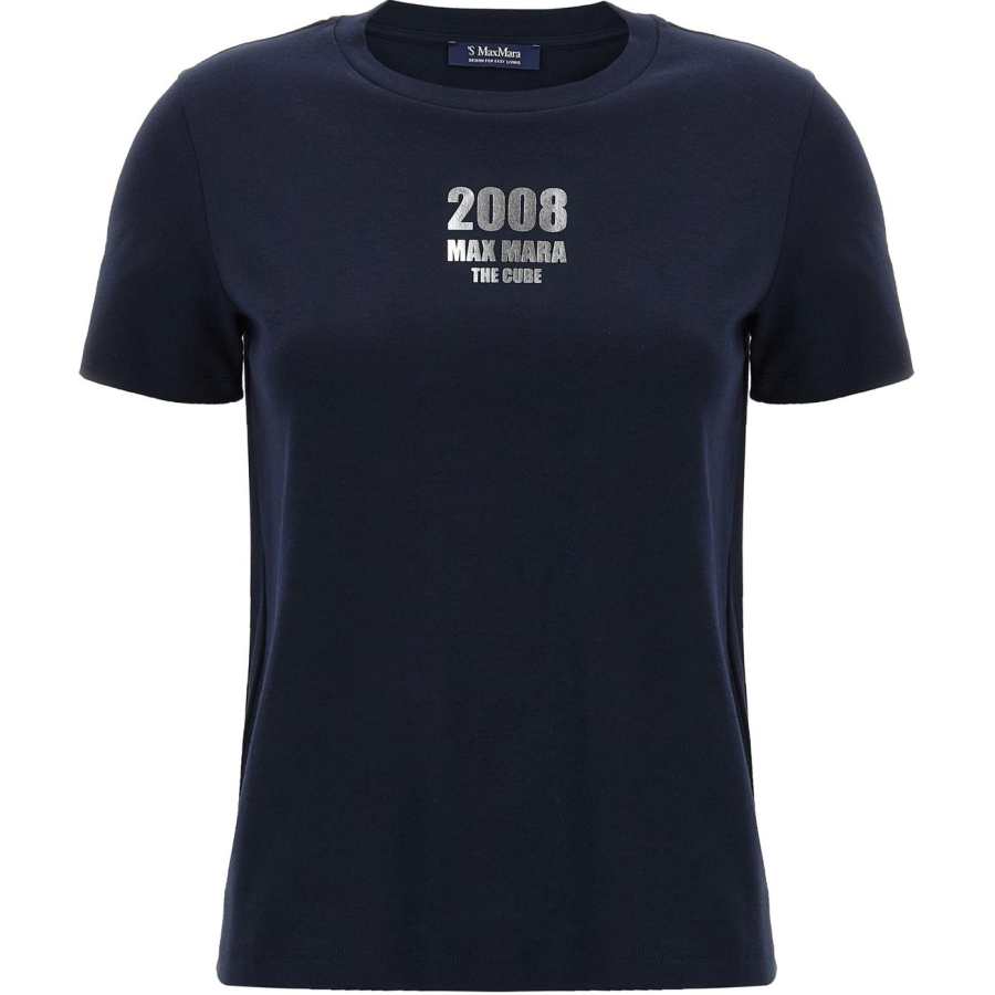 'S MAX MARA Quieto Logo Printed Crewneck T Shirt