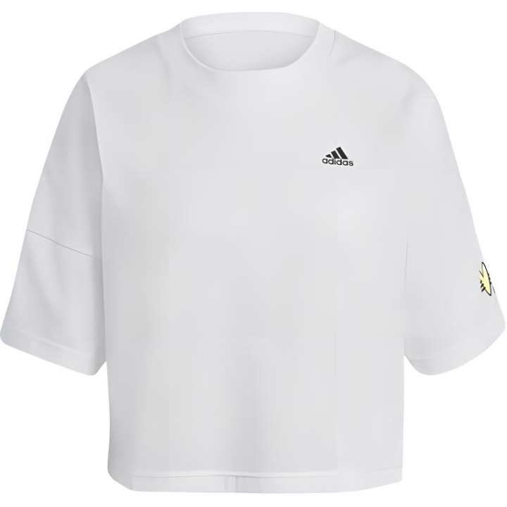 Adidas Adidas T Shirts Women's White Crew Neck Moderate Straight Fit