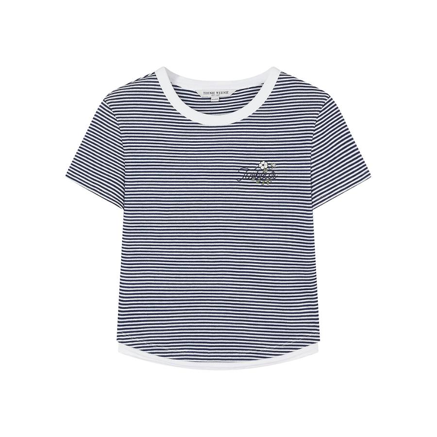Teenie Weenie T Shirts Women's Crew Neck Moderate Straight Fit
