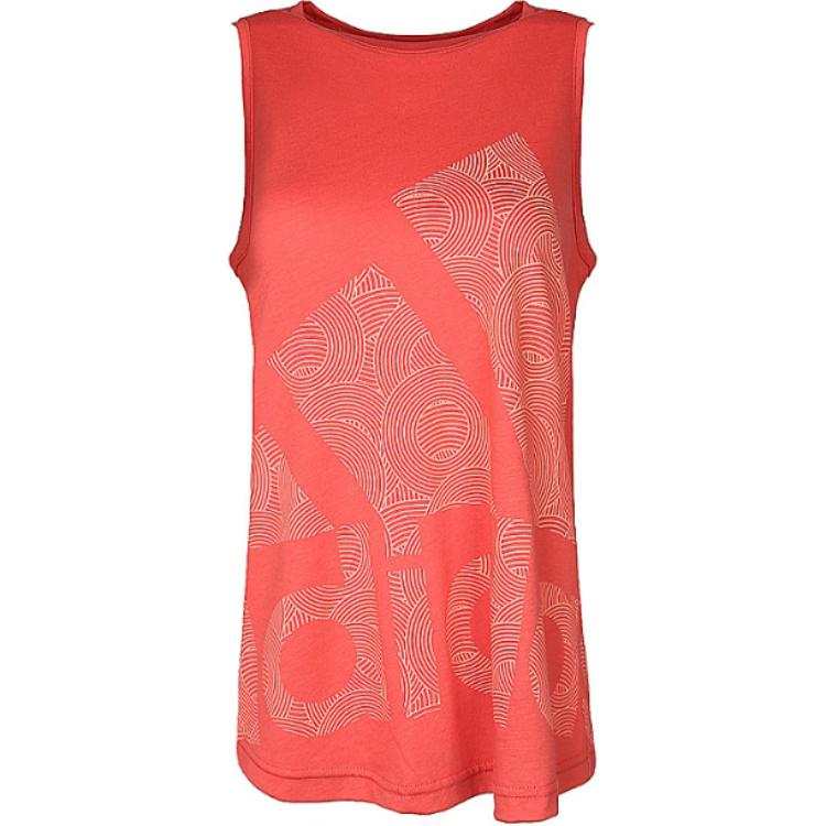Adidas Adidas Tank Tops Women's Red Crew Neck Moderate Racerback